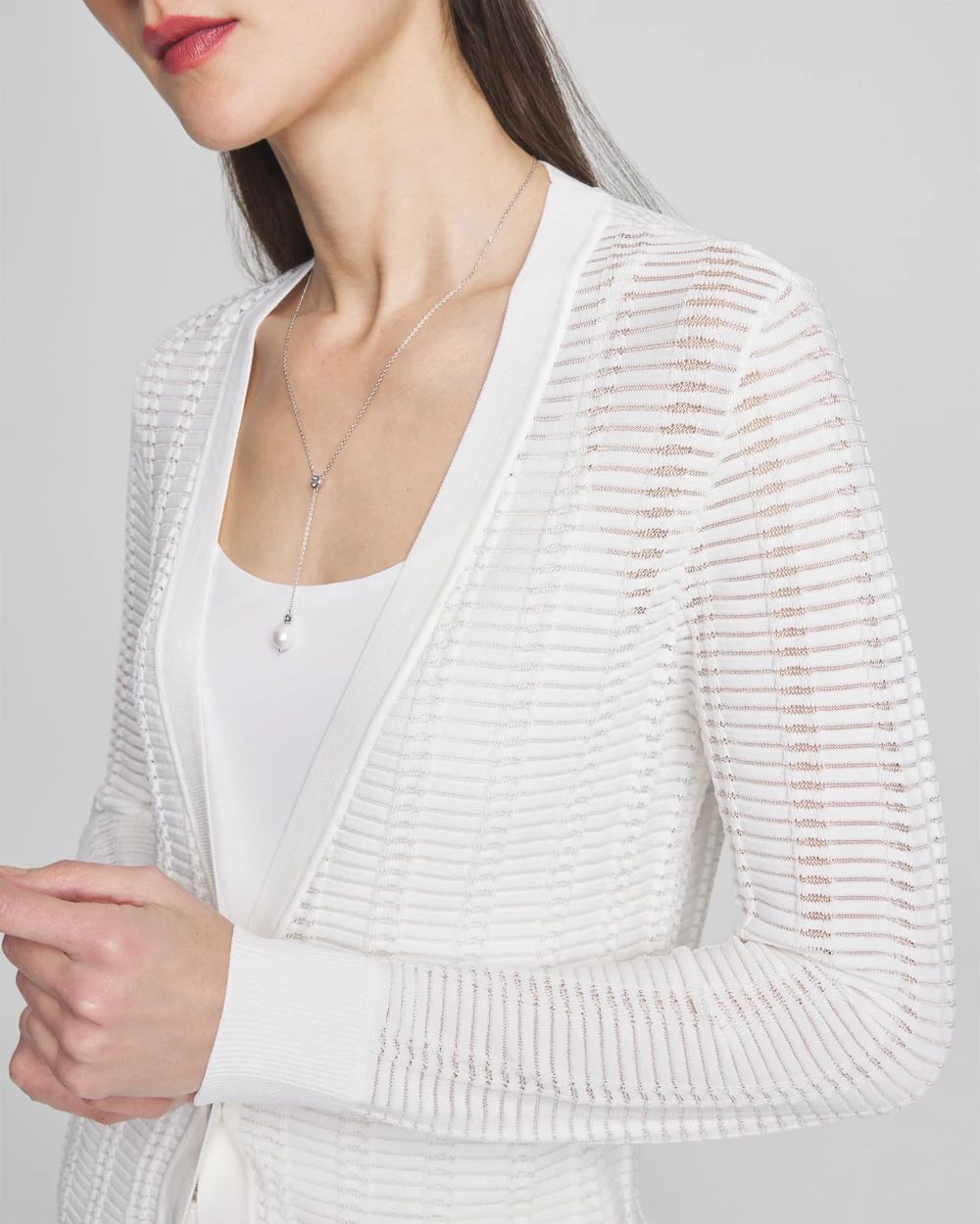 Stitchy Rib Boyfriend Cardigan White House Black Market